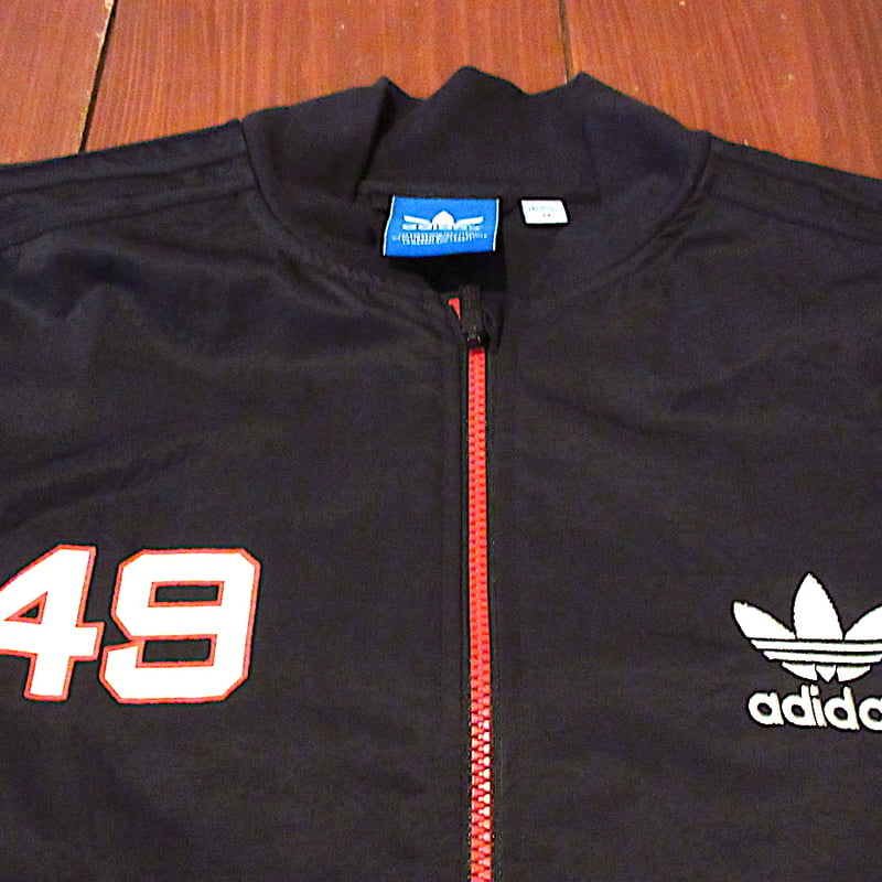 adidasナイロンジャケット黒size M○260405j7-m-jk-otトラックジャケッ