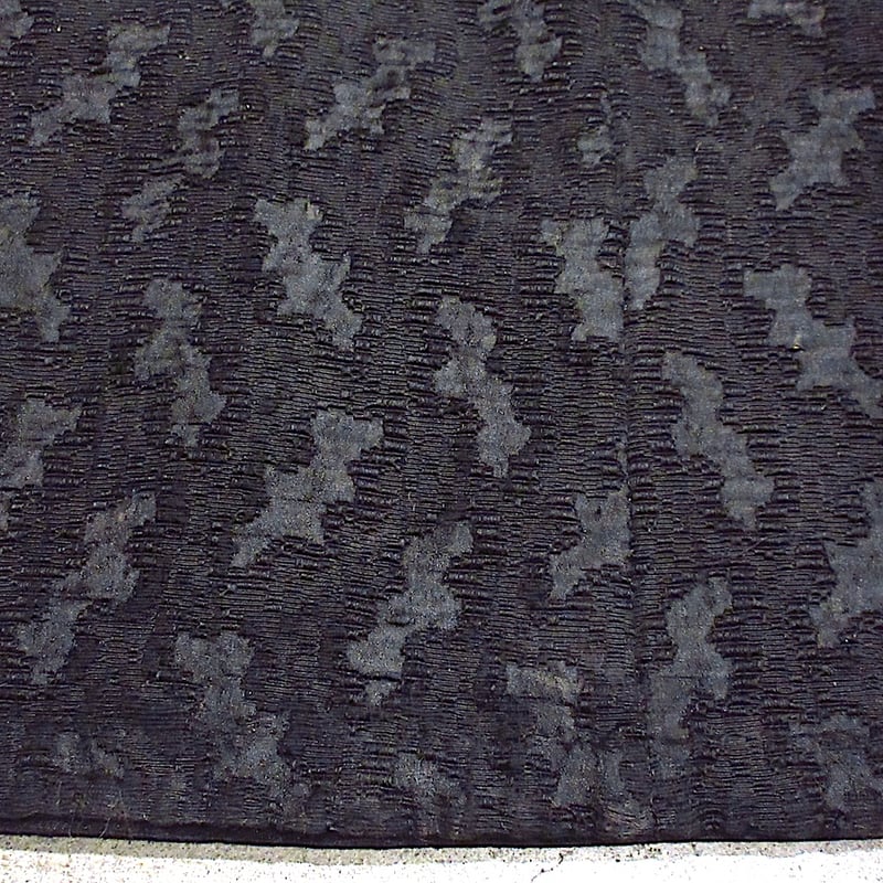 ビンテージ~1900's○ヴィクトリアン刺繍柄長袖ワンピース黒×水色