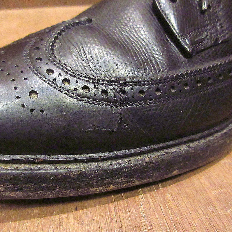 ビンテージ60's○FLORSHEIM IMPERIALウイングチップシューズ黒size 8