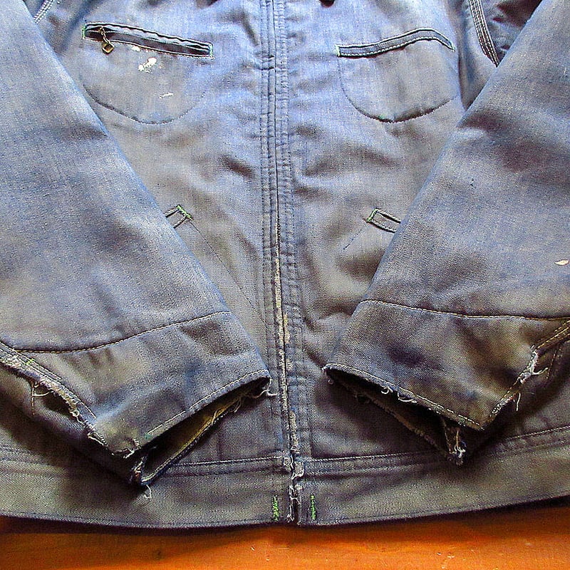 ビンテージ70's○OSHKOSH B'GOSH 711裏地ブランケットデニムワーク