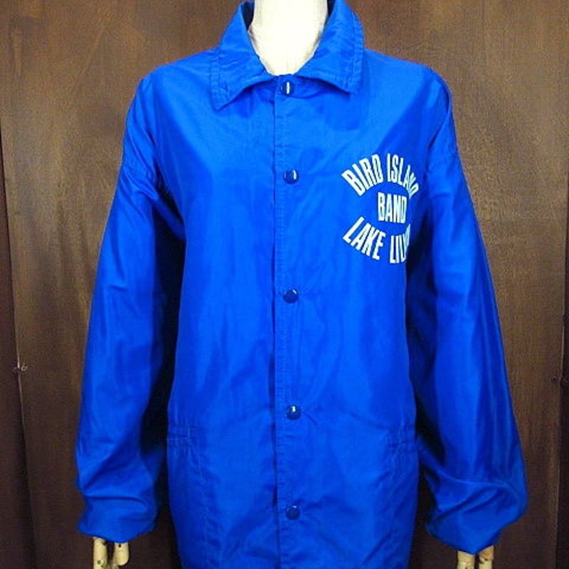 70s ヴィンテージ WEST WIND パチポケ コーチJKT USA製 ビンテージ70's○WEST WINDナイロンコーチジャケット青size L○200626n3