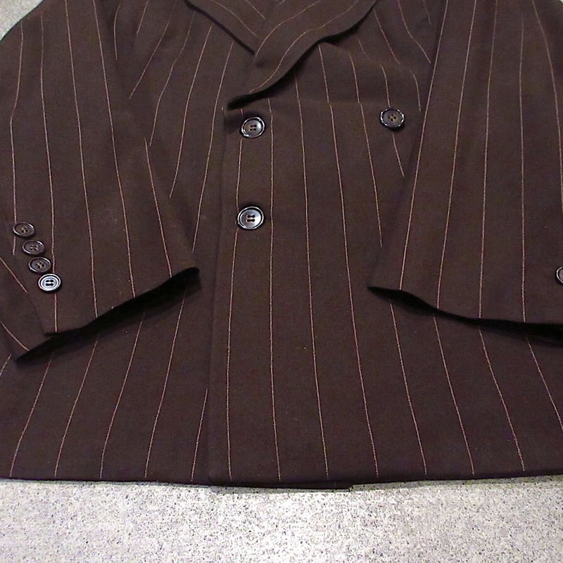ビンテージ30's40's○Aristocratウールストライプスーツスリーピース