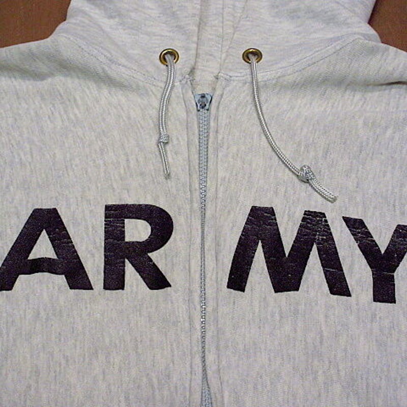 90s Champion ARMY ジップアップパーカー Size XL US ARMY ! 90s Champion ミリタリー ジップ スウェット パーカー USA製