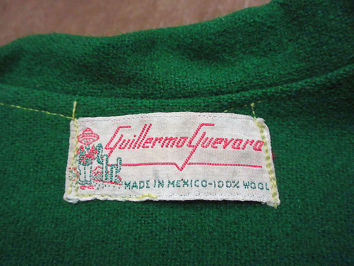 70sビンテージ メキシコ製 guillermo guevara 刺繍ジャケット ビンテージ50's○Guillermo Guevaraキッズウールメキシカン