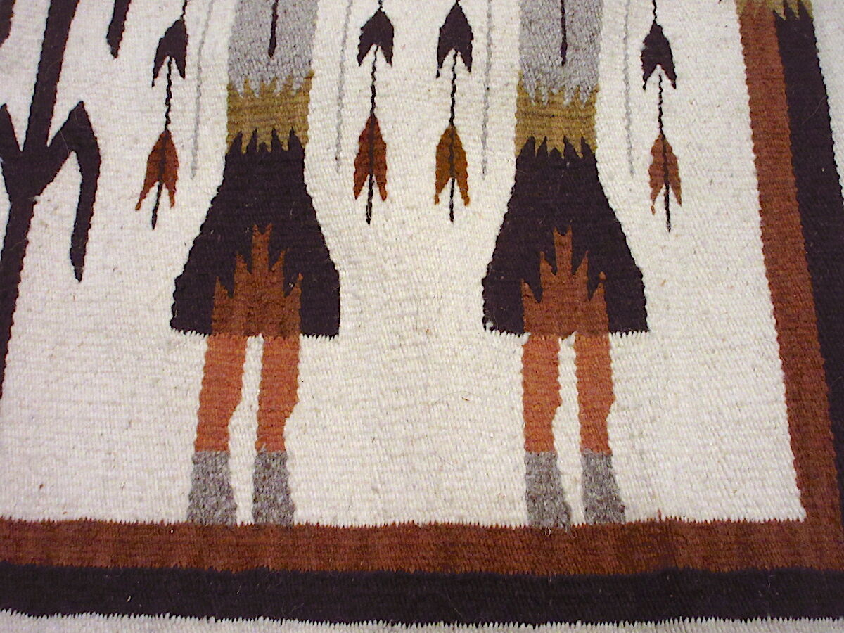 ビンテージ○ナバホYeiモチーフラグ約76cm×約156.5cm○220323i8-rug イ