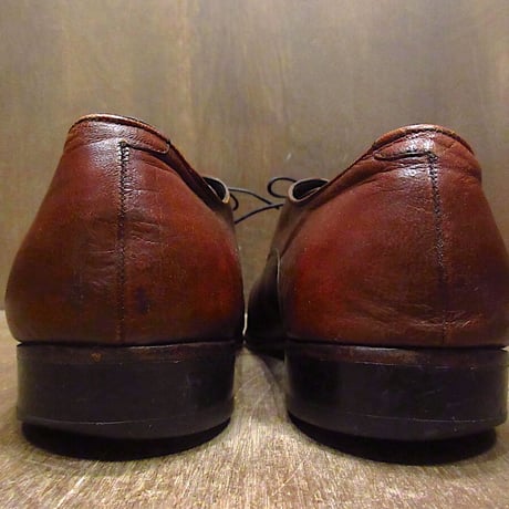 ビンテージ80's●FLORSHEIMストレートチップシューズ茶size 10 1/2 3E●230119m1-m-dshs-285cmドレスシューズ革靴フローシャイム