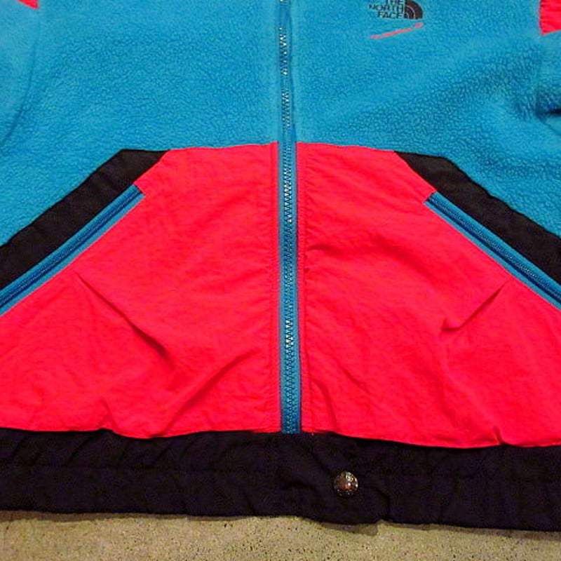 ビンテージ90's○THE NORTH FACE extreme-Zナイロン切り替えフリースジ