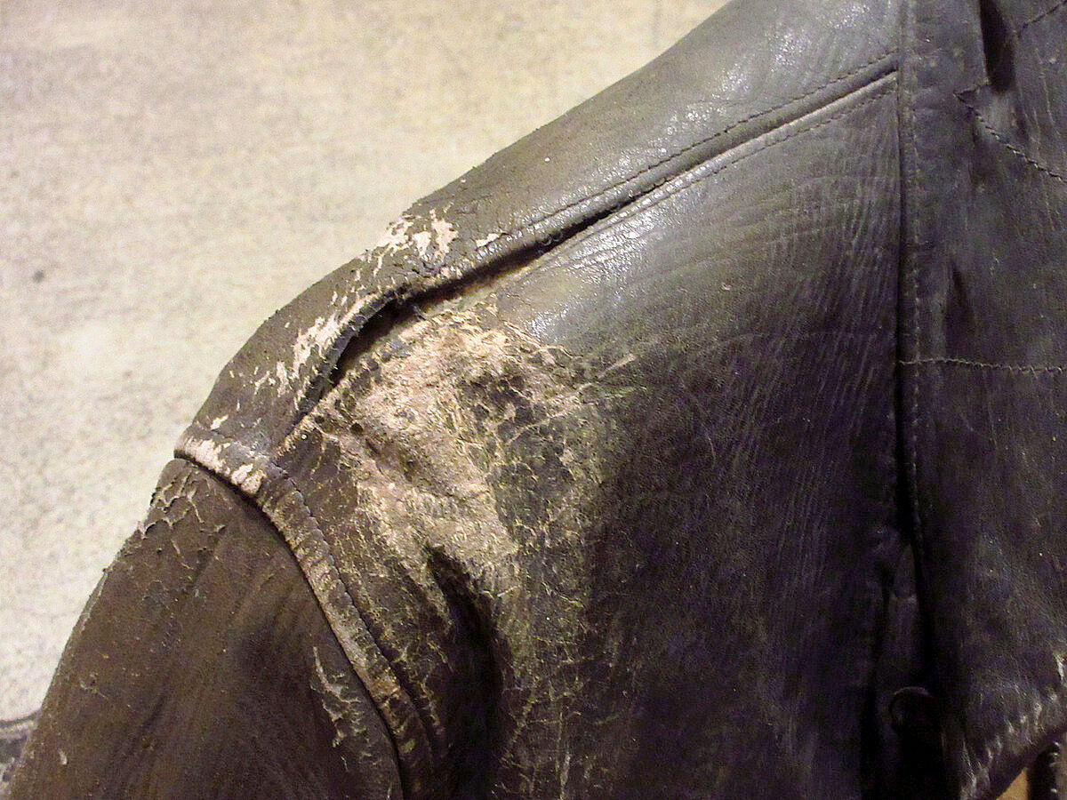 詳細不明 30s 40s バーンストーマーコート レザー カーコート ムートン ビンテージ30's40's○レザーバーンストーマーコート黒○210330f1-m-ct