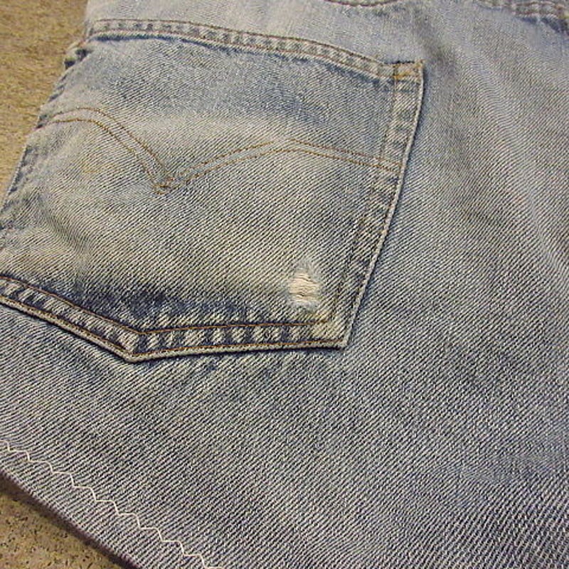 ビンテージ70's○Levi's 501 66後期デニムカットオフショーツW38