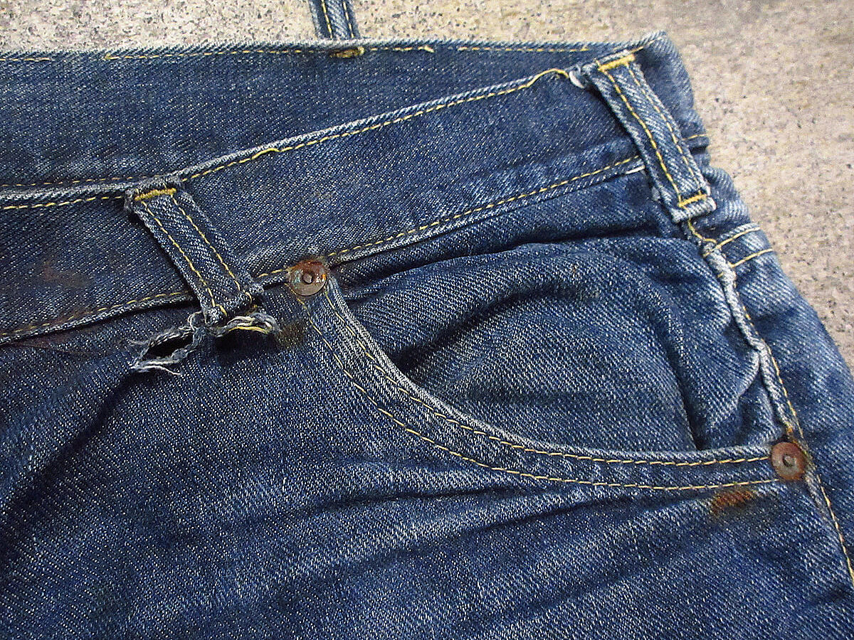 ビンテージ70's○Lee 200サイド黒タグブーツカットジーンズ実寸W95cm