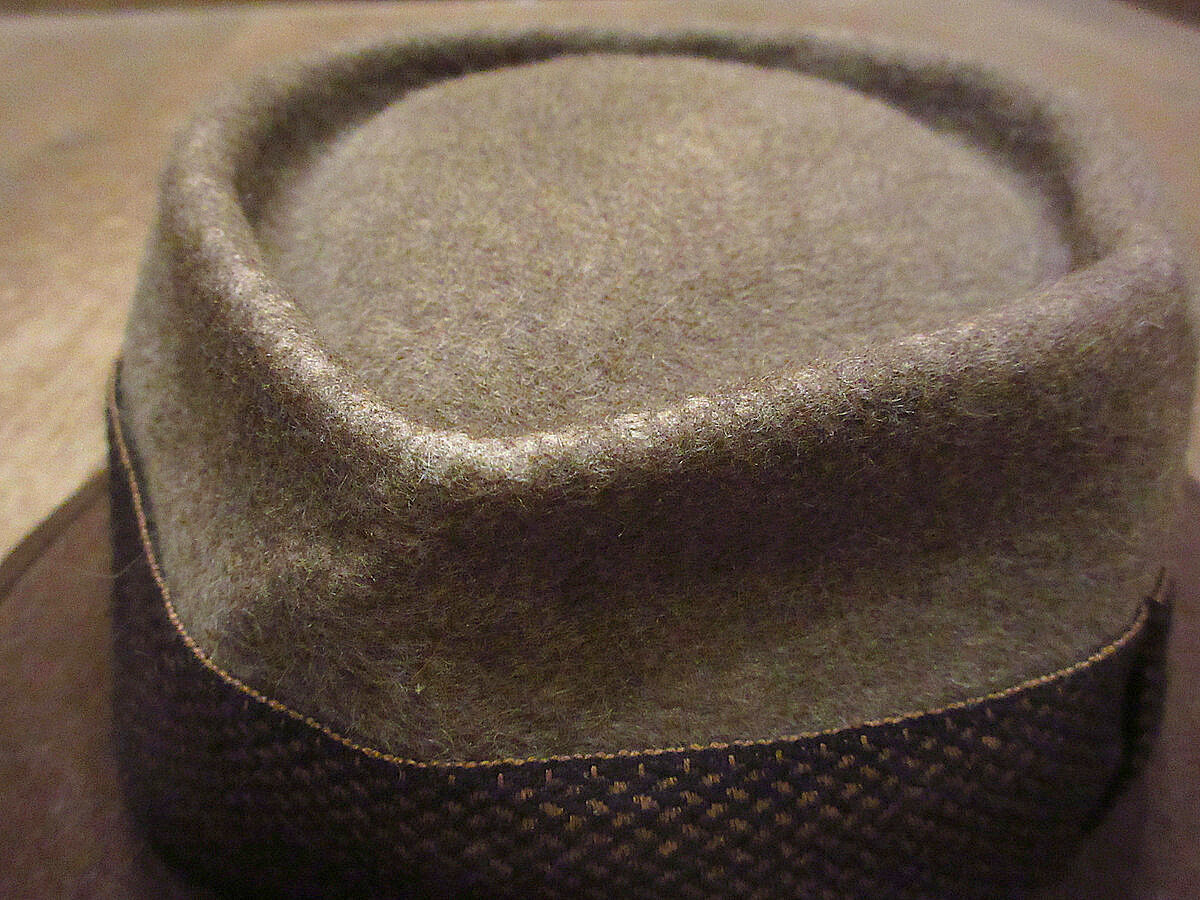 STETSON グレー ウール フェルトハット　黒タグ　50s後期60s前期 STETSON グレー ウール フェルトハット 黒タグ 50s後期60s前期