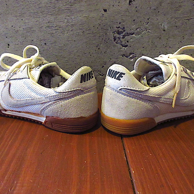 ビンテージ80's○DEADSTOCK NIKE Focus Aceスニーカー白×グレーsiz