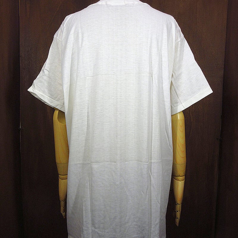 ビンテージ70's○DEADSTOCK Fethernit duofoldコットン白無地T