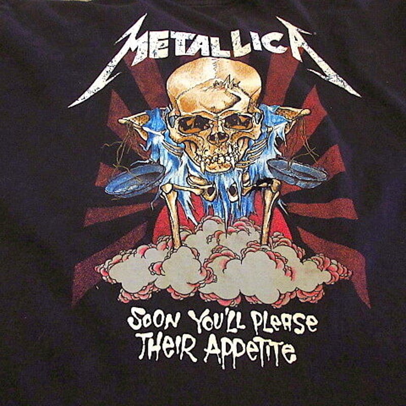 ビンテージ90's○METALLICA PUSHEAD両面プリントTシャツ黒○200915s5...