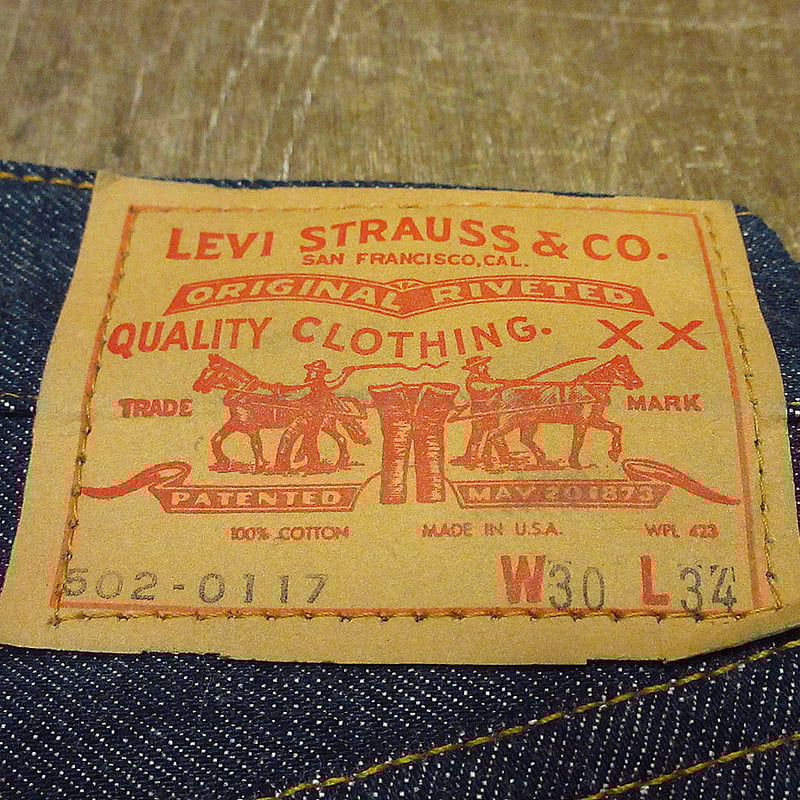 ビンテージ60's○DEADSTOCK Levi's 502 BIG E表記W30 L34○2 ビンテージ60's○DEADSTOCK Levi's 502 BIG E表記W30 L34○2