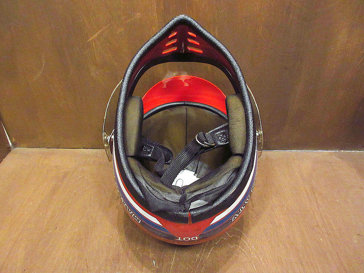 ビンテージ80's○MAXON ATVバイザー付きオフロードヘルメットsize L