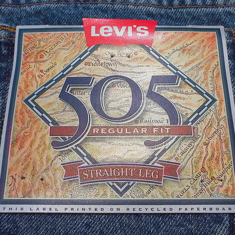 ビンテージ90's●DEADSTOCK Levi's 505表記W33 L32●230521i8-m-pnt-jns-w33デッドストックリーバイスデニムジーンズストレート