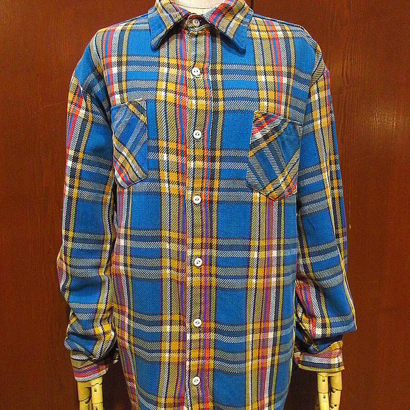 ビンテージ70's○BIG MACチェックヘビーネルシャツsize TALL L ビンテージ70's○BIG MACチェックヘビーネルシャツsize TALL L