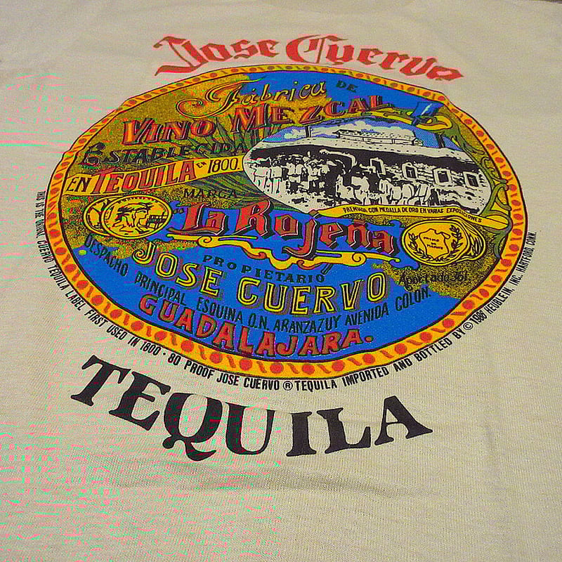ビンテージ80's○DEADSTOCK JOSE CUERVO TEQUILAプリントTシャツ