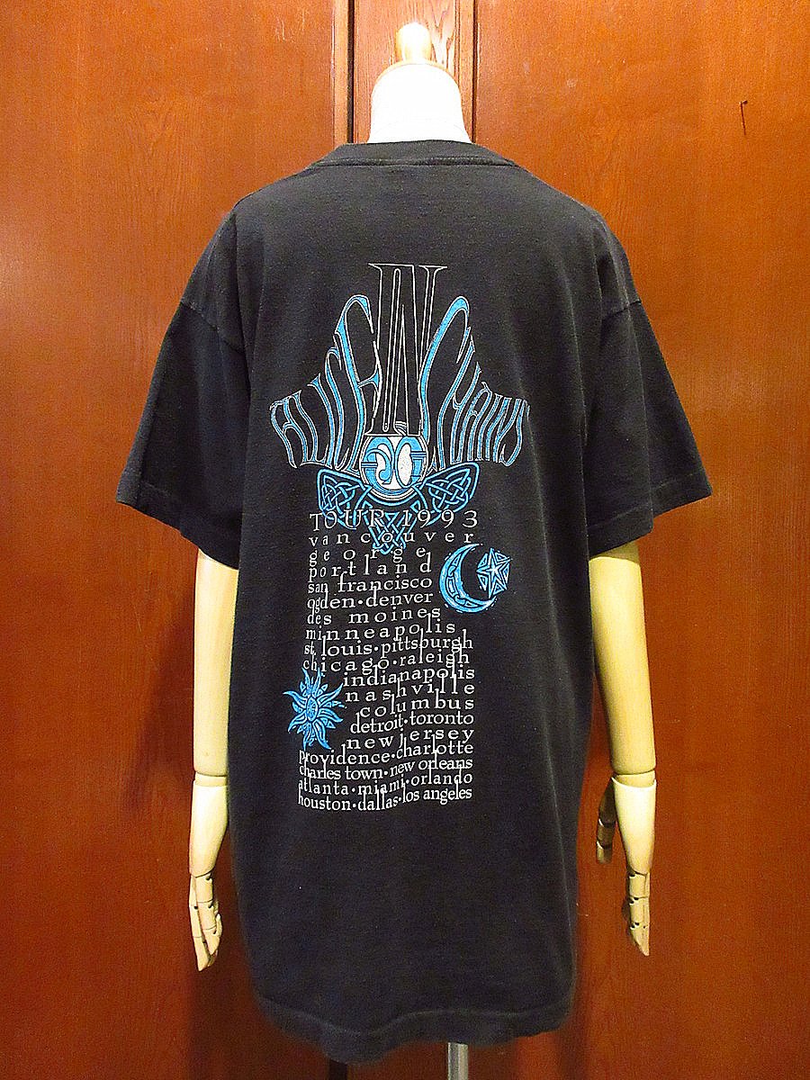 ビンテージ90's○ALICE IN CHAINS 1993年ツアーTシャツ黒size L○2