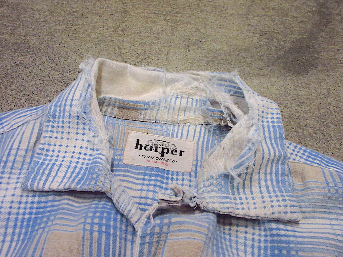 50s プリントネルシャツ ヴィンテージ Special】50's Check Pattern Print Flannel Shirts 50年代