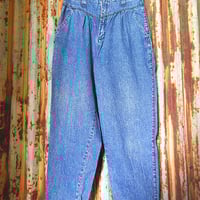 ビンテージ80’s●BRITTANIAレディーステーパードデニムパンツ実寸W72cm●250205b3-w-pnt-jns-w28ハイウエストジーンズ1980's古着