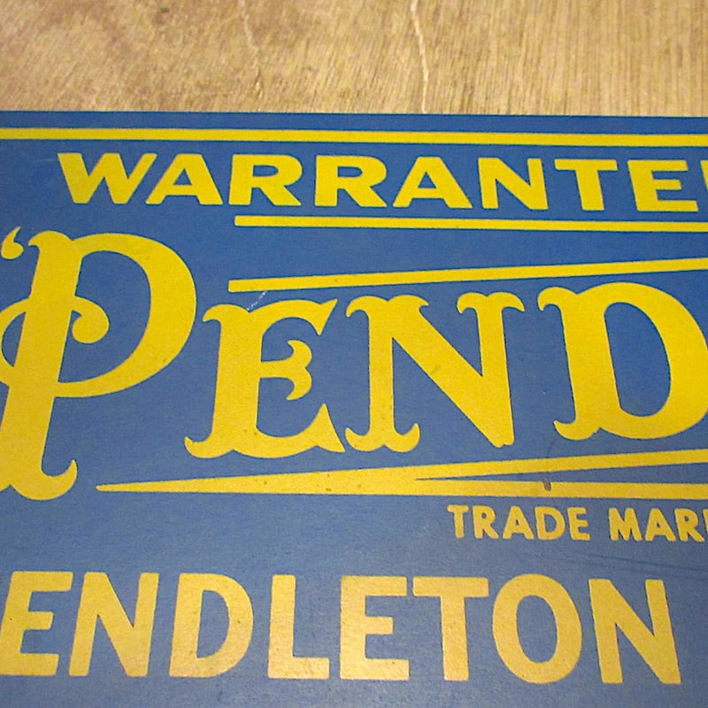 ビンテージ○PENDLETONアドバタイジングサイン○251003z7-signペン