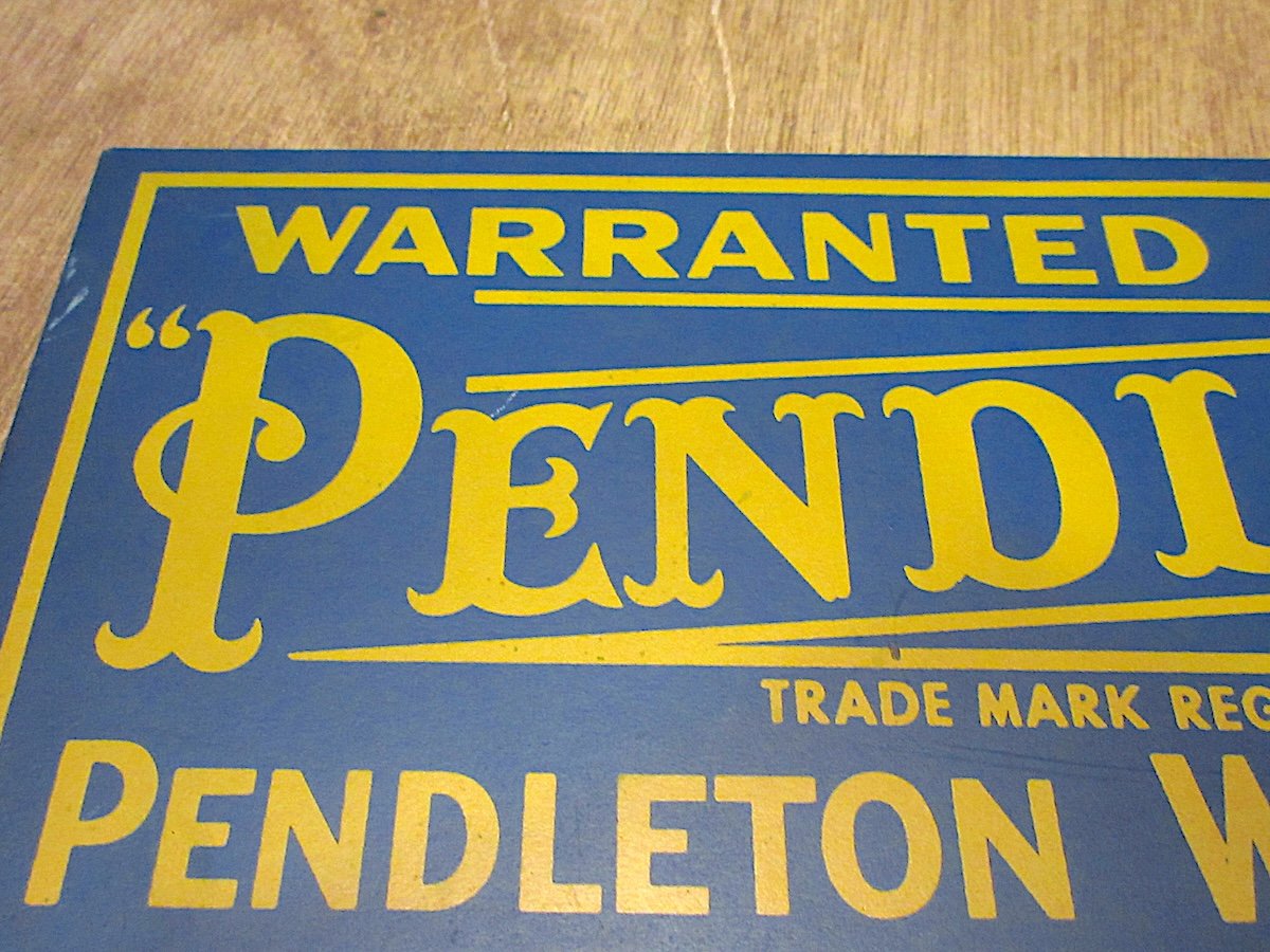 ビンテージ○PENDLETONアドバタイジングサイン○251003z7-signペン