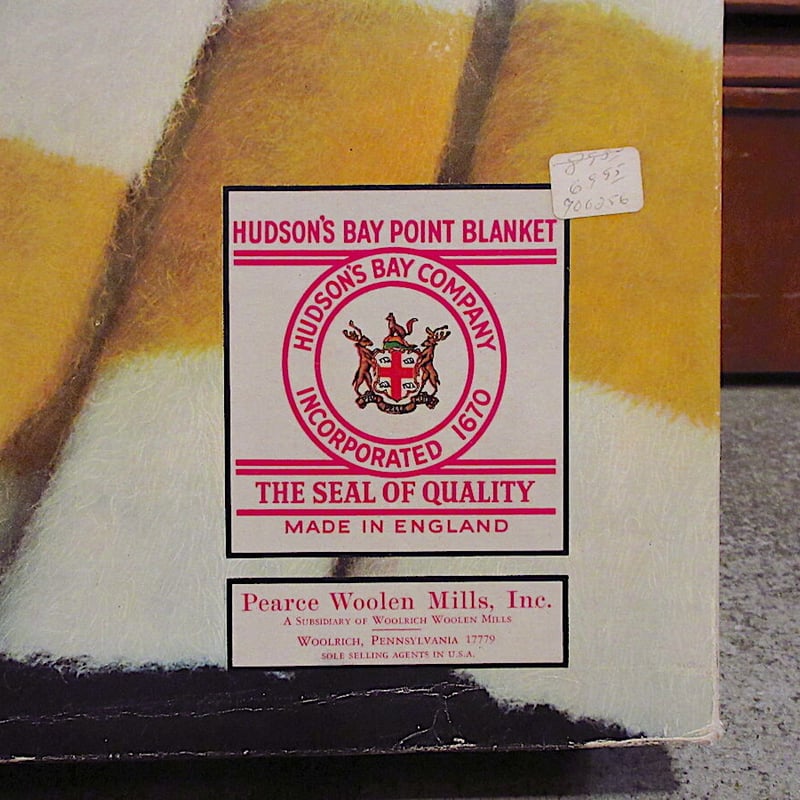 50's ハドソンズベイ　イングランド製　ブランケット　大判 希少/50's/ビンテージ/HUDSON'S BAY/ハドソンベイ/ボーダー
