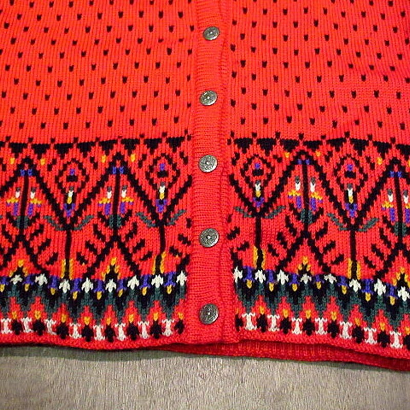 美品 ビンテージ ウール ノルディック カーディガン セーター ノルウェー 美品 ビンテージ ウール ノルディック カーディガン セーター