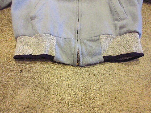 ビンテージ50's○CAMPUSジップアップウールスポーツジャケット水色size