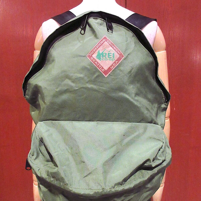ビンテージ70's○REIナイロンバックパック緑○230112r7-bag-bpリュック