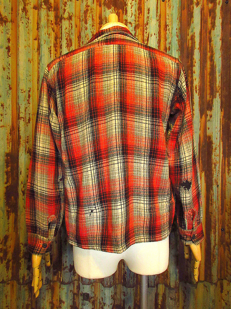 あ*は様 40's 50's J.C. Penney レッドチェック長袖シャツ あ*は様 40's 50's J.C. Penney レッドチェック長袖シャツ あ*は様