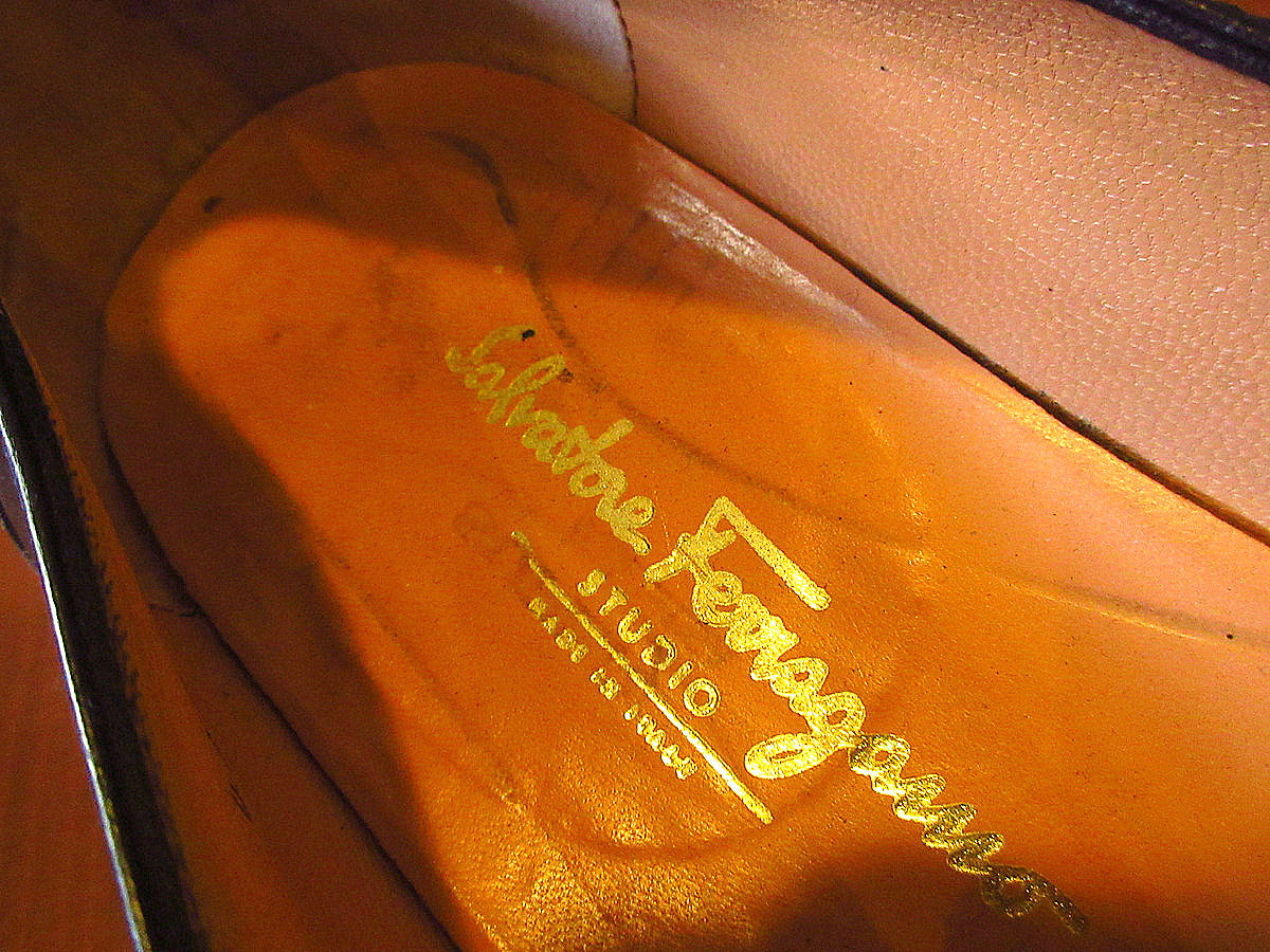 ビンテージ○Salvatore Ferragamoローファー黒size 11D○231226k