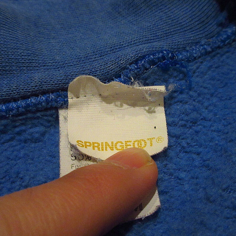 ビンテージ70's○SPRINGFOOTハーフジップスウェットサックスブルーsize