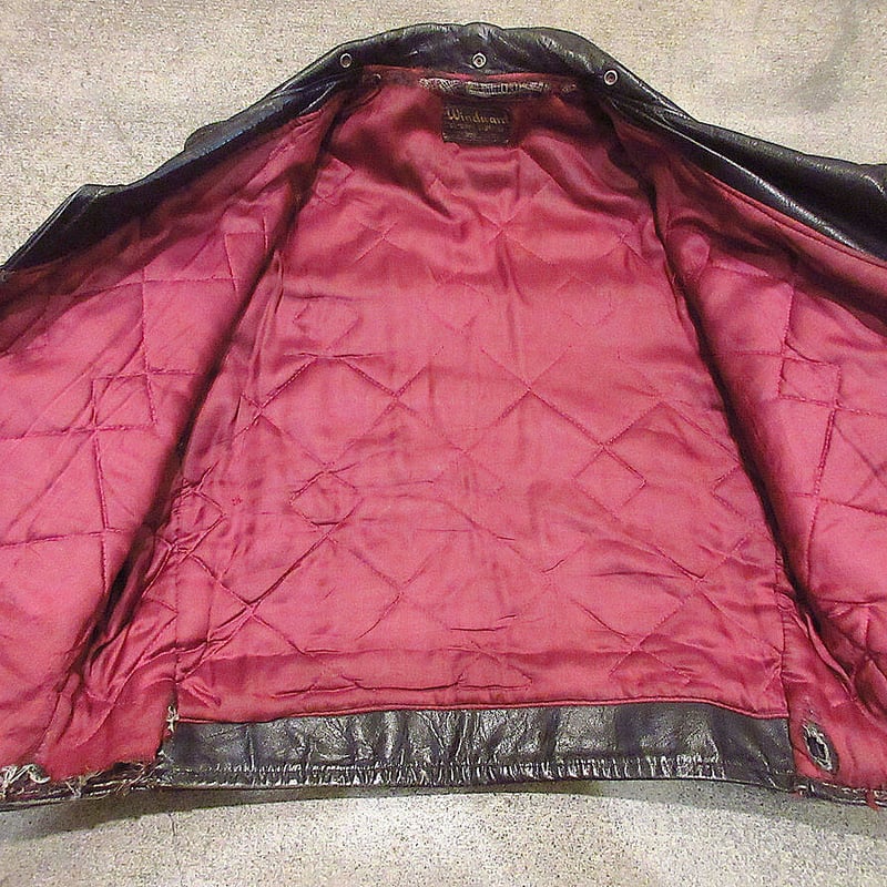 40s Windward レザーライダースジャケットヴィンテージvintage ビンテージ40's○Windwardホースハイドダブルライダース