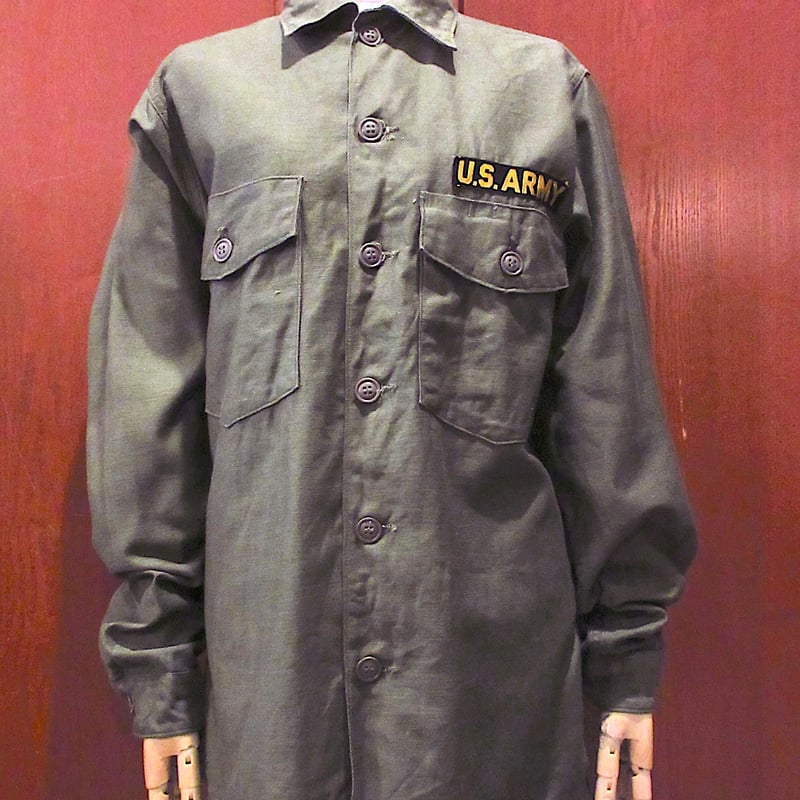 ビンテージ60's○U.S.ARMYコットンサテンユーティリティシャツ