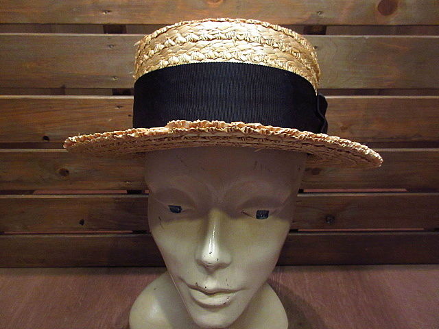 ビンテージ○DEADSTOCK CHRISTY'S LONDONボーターハット7 1/8○20