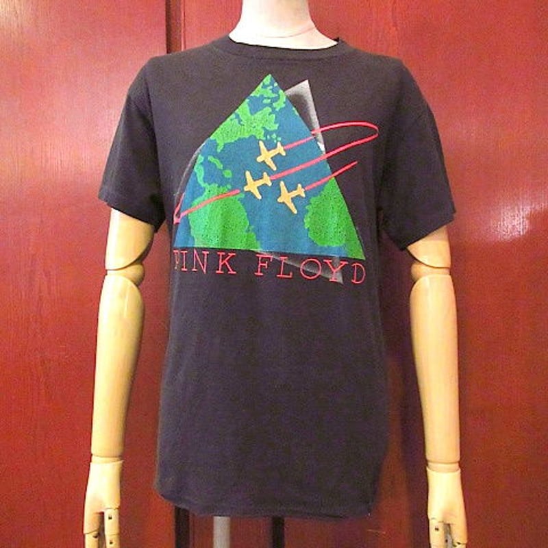 ビンテージ80's○PINK FLOYD 1988年ワールドツアープリントTシャツ黒 ...