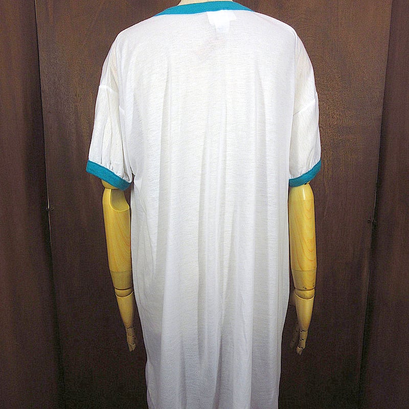 ビンテージ90's○NEW KIDS ON THE BLOCKリンガーTシャツ白×ターコイズグ