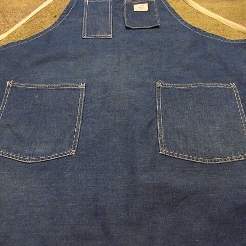 ビンテージ60's○Searsデニムワークエプロン○201116f1-aprシアーズ