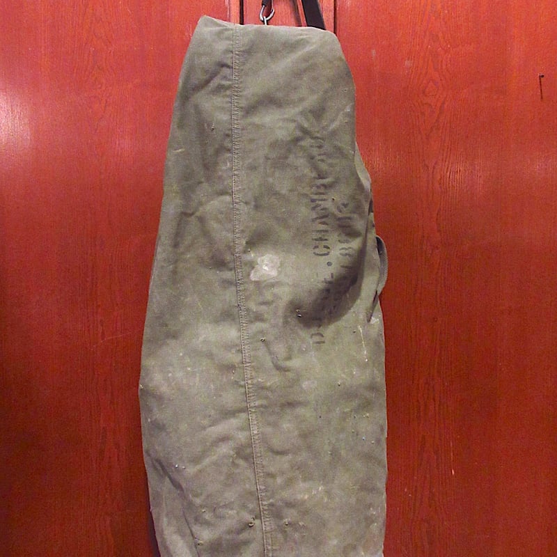 ビンテージ USMC キャンバス ダッフルバッグ 米軍 ミリタリー ステンシル ビンテージ40's○ミリタリーステンシル入りキャンバスダッフル