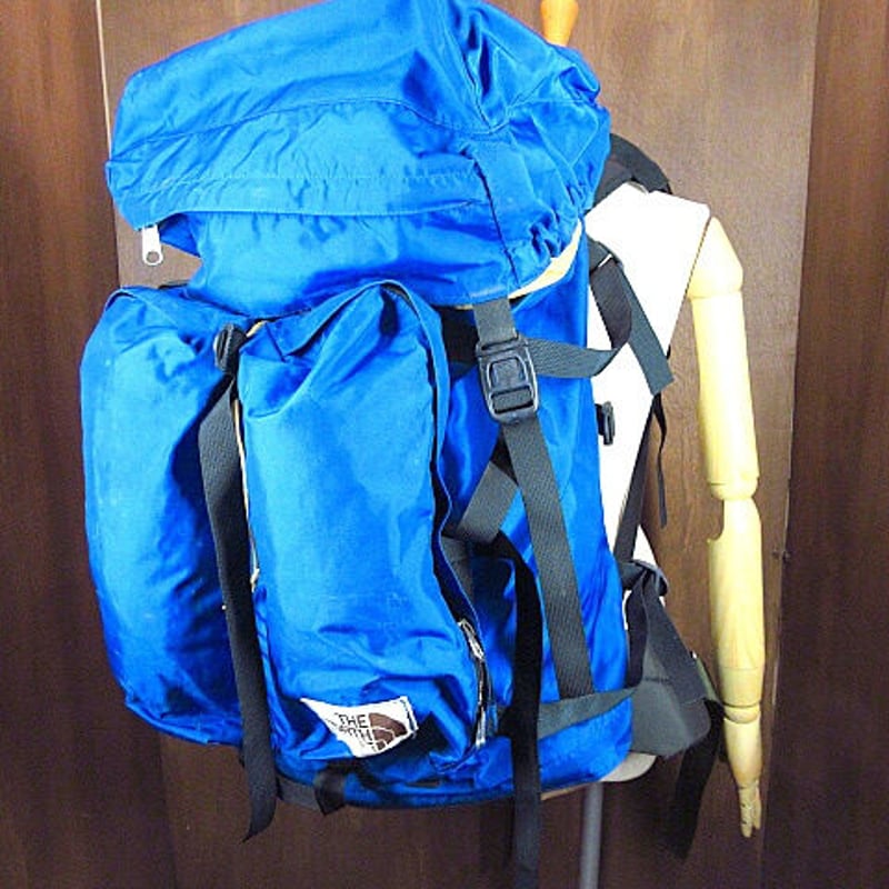 ビンテージ80's○THE NORTH FACE茶タグナイロンフレームパック青 ビンテージ80's○THE NORTH FACE茶タグナイロンフレームパック青