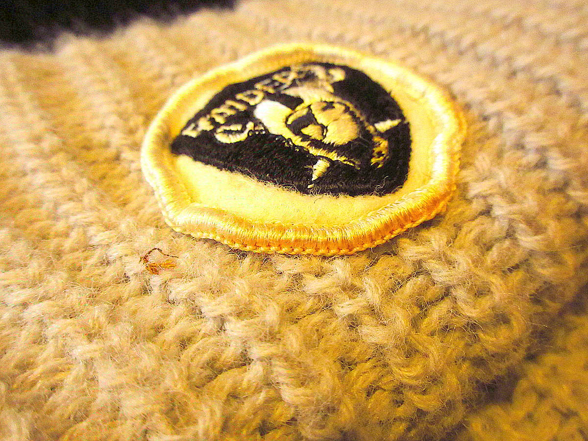 ビンテージ80's90's○RAIDERSワッペン付きニット帽黒×グレー○241003k5