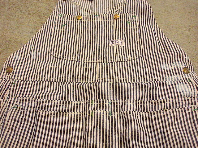 50s BIGSMITH ヒッコリーオーバーオール エプロン付き 50年代 60年代 50s 60s ビッグスミス ワーク ン │ヴィテージ