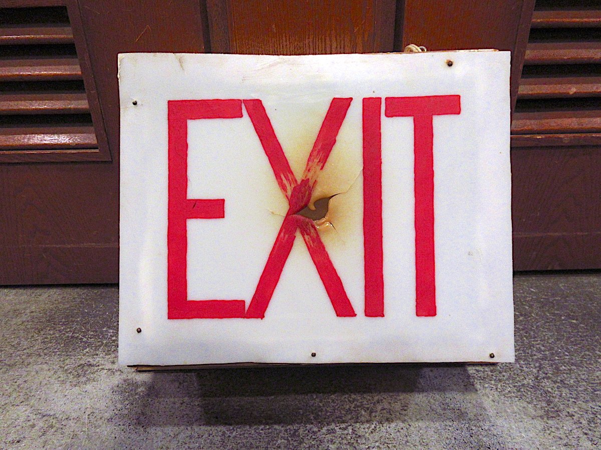 ビンテージ　ライトサイン EXIT ライトサイン ｜ glow ANTIQUES