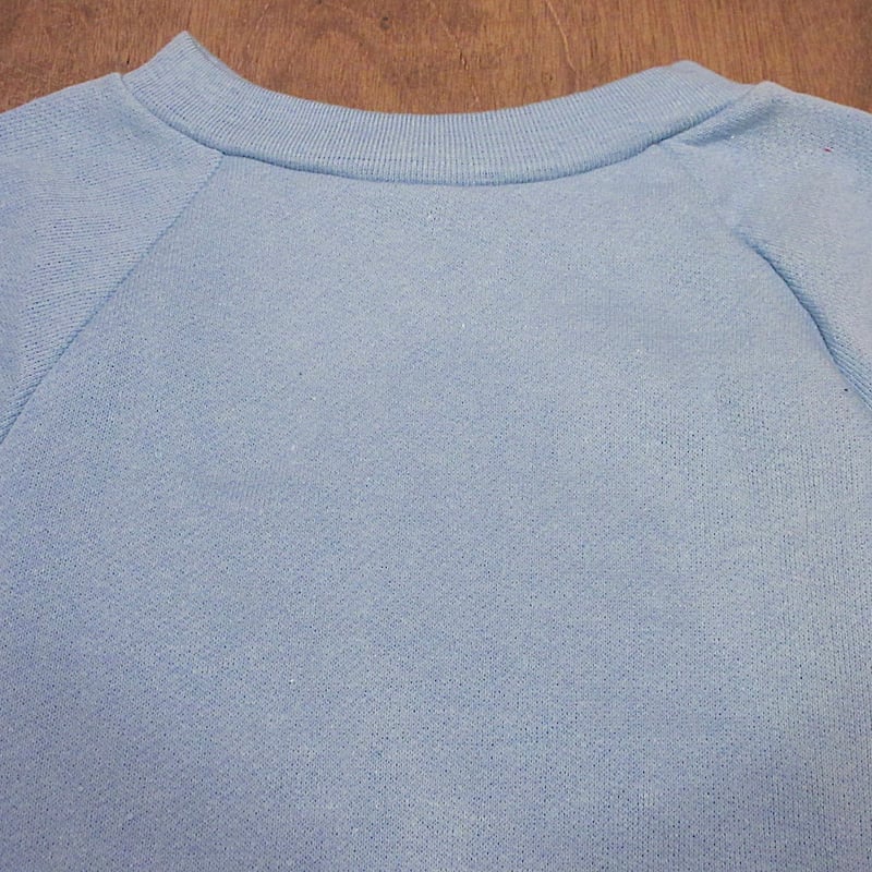 ビンテージ70's80's○DEADSTOCK Healthknitラグランスウェット水色si