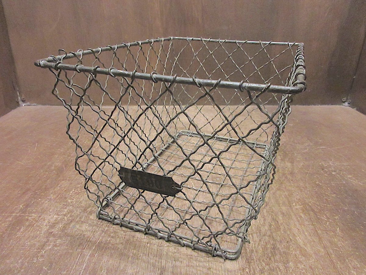 ビンテージ○メタルワイヤーバスケット○251106z6-bxs金属バスケット