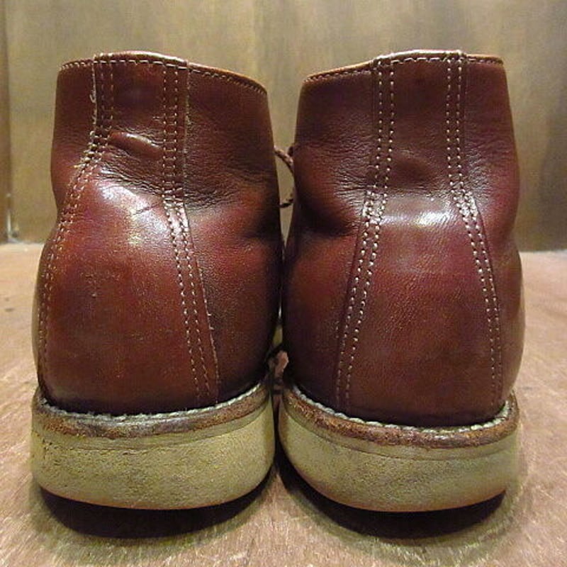 ビンテージ90's○RED WING 595刺繍羽根タグチャッカブーツ茶11D