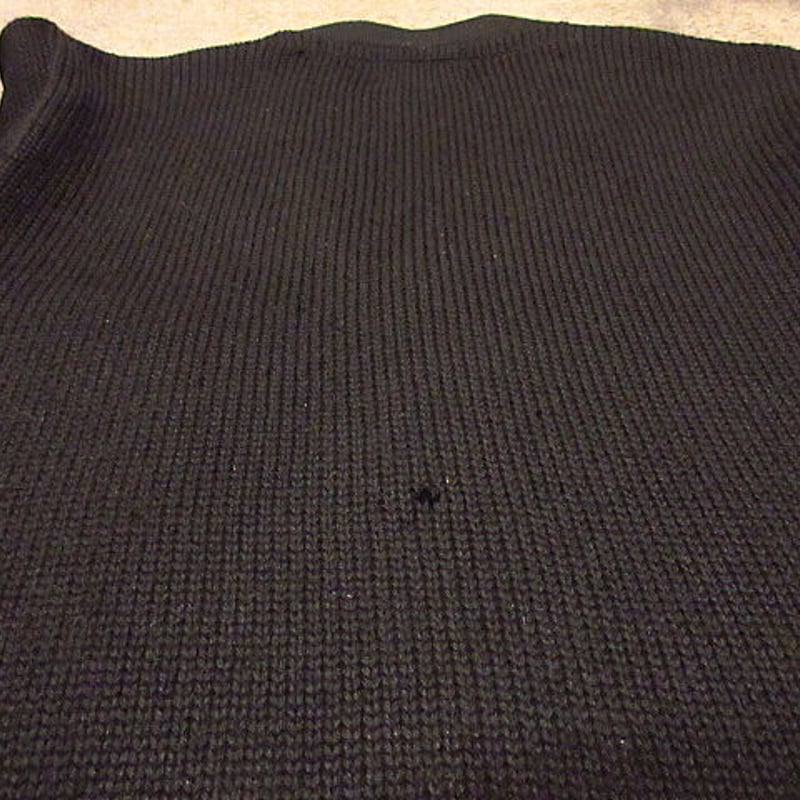 ビンテージ40's○Rugby Knitting Millsウールレターマンカーディガン黒